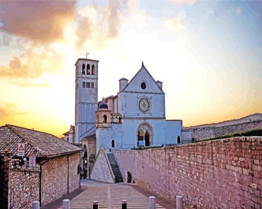 Basilica of San Francesco d Assisi paint by numbers