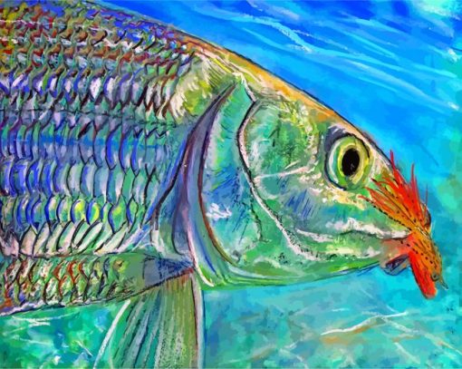 Bonefish Art paint by numbers
