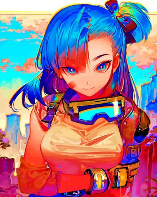 Bulma Illustration paint by numbers