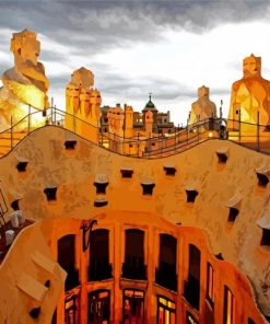 Gaudi Casa Mila Barcelona paint by numbers