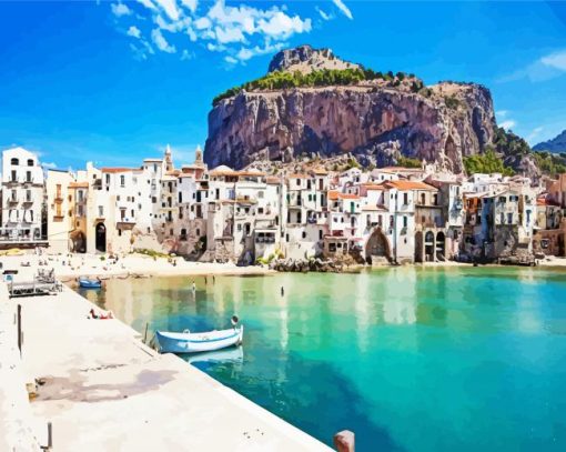 Cefalu City paint by numbers