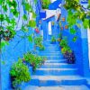 Chefchaouen Blue Streets paint by numbers