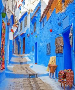 Chefchaouen City Streets paint by numbers