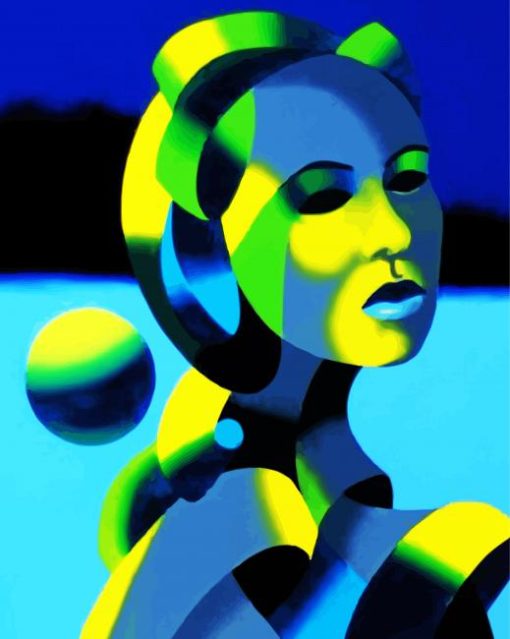 Cubism Woman Face Paint By Number