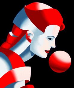 Cubism Red Lady Paint By Number