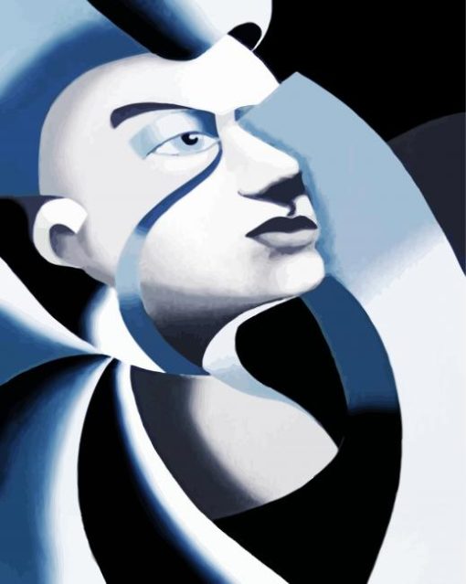 Cubism White Woman Face Paint By Number