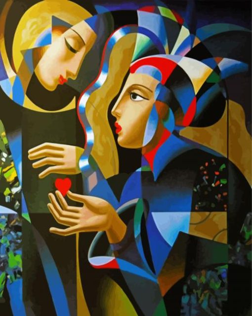 Cubism Women paint by numbers