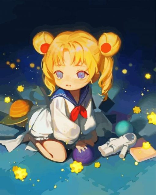 Cute Baby Tsukino Paint By Number
