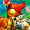 Cute Bambi and Thumper paint by numbers