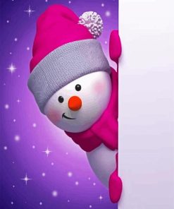 Cute Snowman paint by numbers