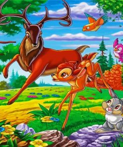 Disney Bambi and Friends Animation paint by numbers