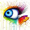 Eye And Butterfly Paint By Number