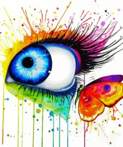 Eye And Butterfly Paint By Number