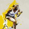 Female Tennis Player Paint By Number