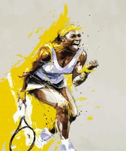 Female Tennis Player Paint By Number