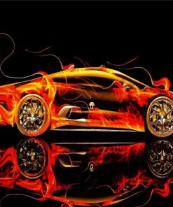 Fire Car paint by numbers
