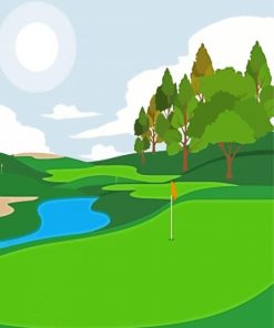 Golf Landscape paint by numbers