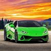 Green Lamborghini Huracan Paint By Number