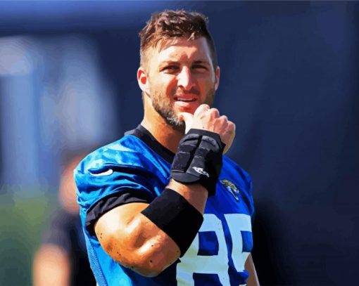 Tim Tebow Football Player Paint By Number