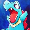 Happy Totodile Paint By Number