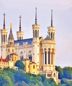 La Basilica de Notre Dame Lyon paint by numbers