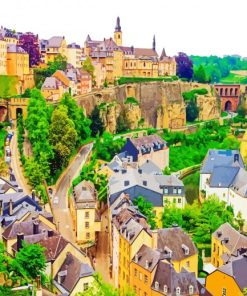 Luxembourg City paint by numbers