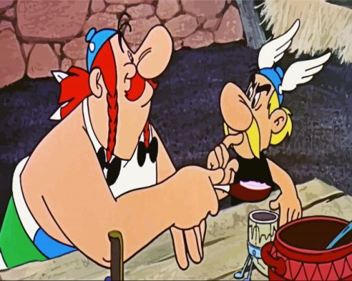 Asterix And Obelix Cartoon Paint By Number