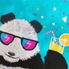 Panda Wearing Sunglasses paint by numbers