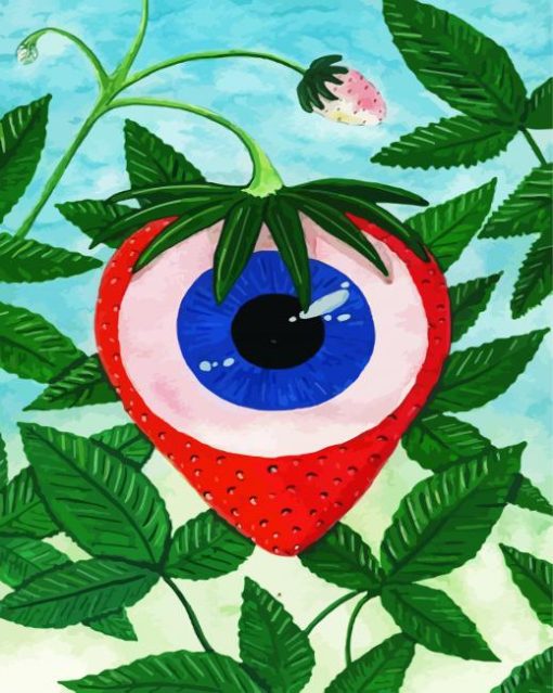 Strawberry Eye Paint By Number