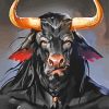 Strong Black Bull paint by numbers