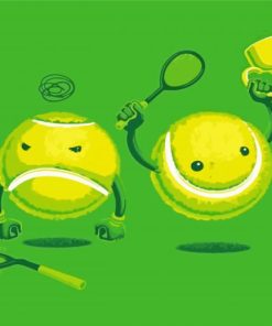 Tennis Balls Illustration Paint By Number