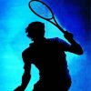 Tennis Player Silhouette Paint By Number