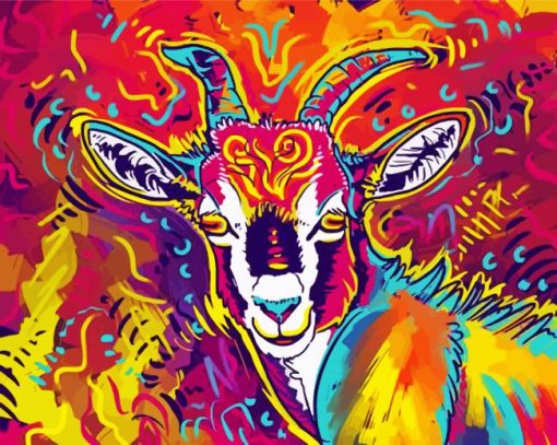 Trippy Goat paint by numbers
