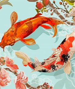 Tropical Koi Fish paint by numbers