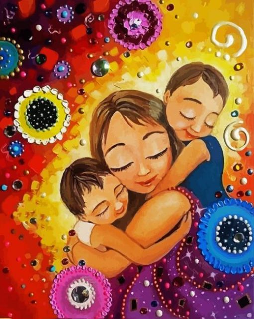 Twin Brothers With Mother Paint By Number