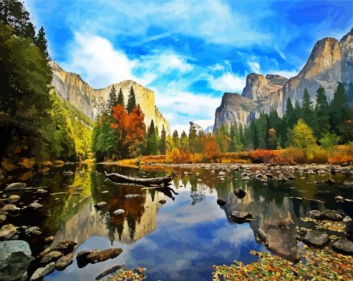 Usa California Yosemite Valley El Capitan National Park paint by numbers