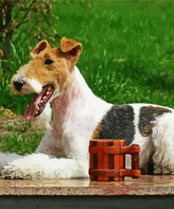 Wire Fox Terrier Dog paint by numbers