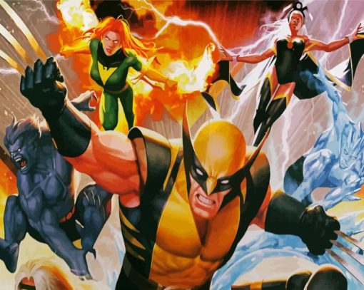 X Men Illustration paint by numbers