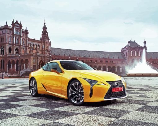 Yellow Lexus paint by numbers