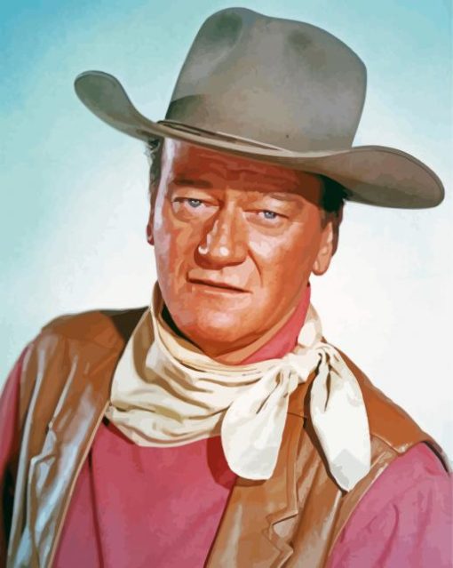 Actor John Wayne paint by numbers