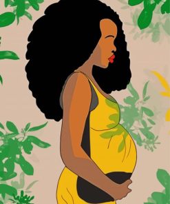 African Woman Pregnant paint by numbers