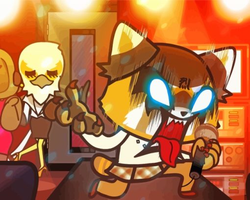 Aggretsuko Screaming Paint By Number