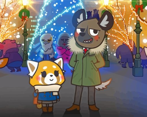 Aggretsuko On Christmas Day Paint By Number