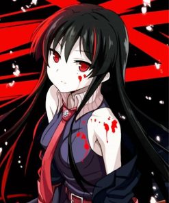 Akame Ga Kill Anime Girl paint by numbers
