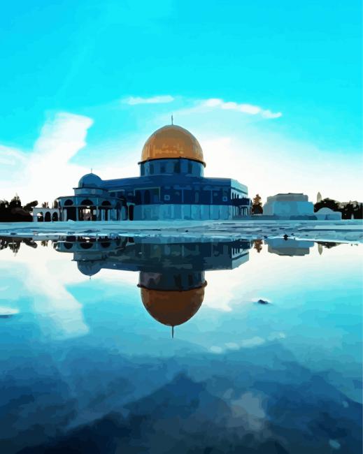 Al Aqsa Reflection paint by numbers
