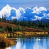Alaska Denali Snowy Mountains paint by numbers