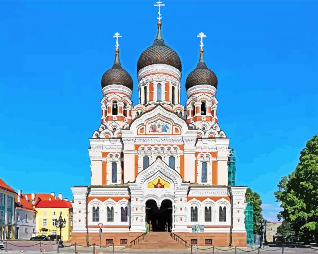 Alexander Nevsky Cathedral Tallinn paint by numbers