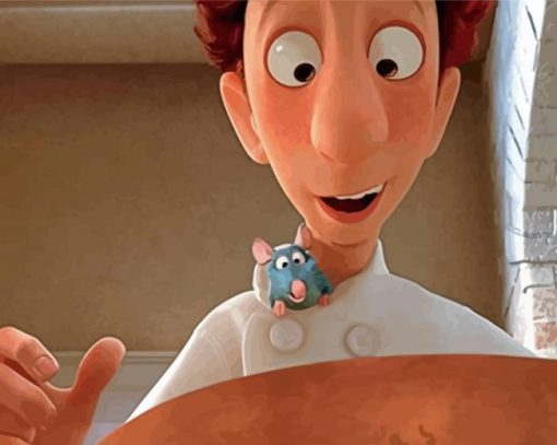 Alfredo And Remy Ratatouille paint by numbers