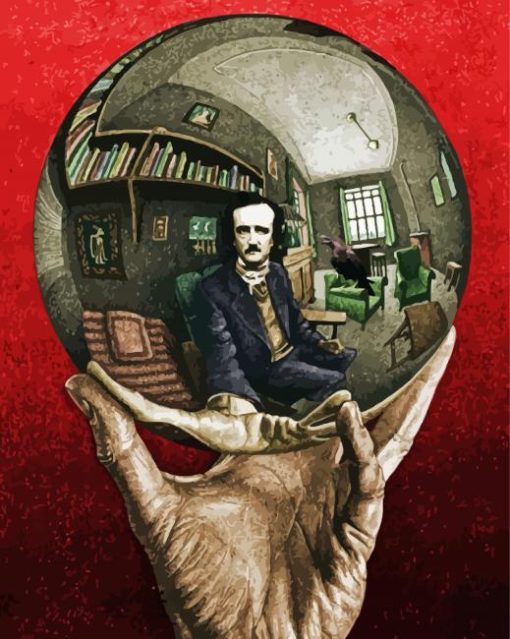 Allan Poe Crystal Ball Paint By Number