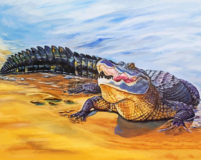 Alligator Art paint by numbers